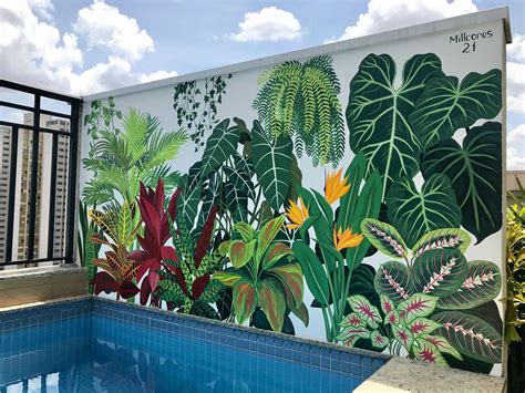 Botanical Mural on Behance | Mural painting, Mural wall art, Exterior ...