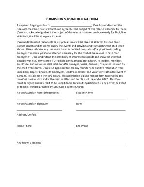 Fillable Online www.freechurchforms.comsupport-fileschildrensField Trip ...