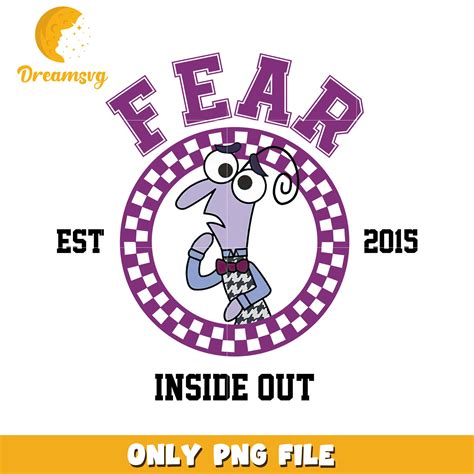 Fear Character Inside Out PNG File Design 2015 Art - DreamSVG Store