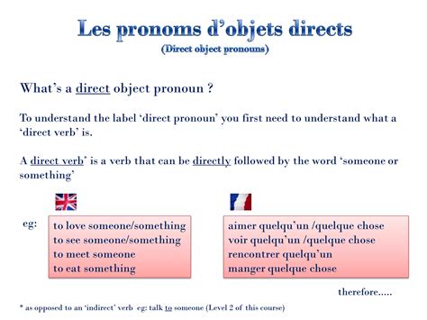 French direct pronouns | PDF