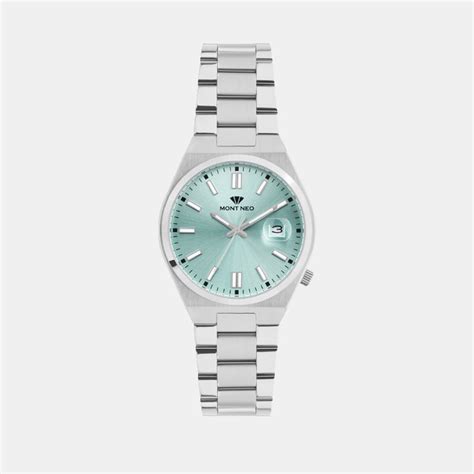 Men Quartz Sea Green Dial Analog Metal Watch 3506E-M1117 – Mont Neo