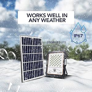 Homehop Solar Flood Light Outdoor, Waterproof 300 Watts Automatic LED ...