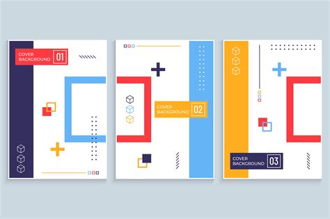 Memphis Style Cover Book Template Set Graphic by medelwardi · Creative ...