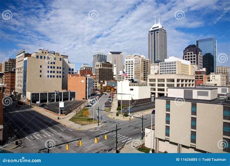 Skyline of Indianapolis Indiana Stock Image - Image of place ...