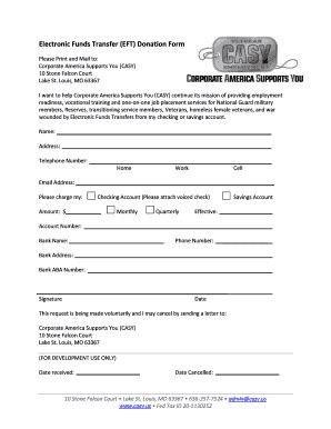 Fillable Online msccn Electronic Funds Transfer EFT Donation Form ...