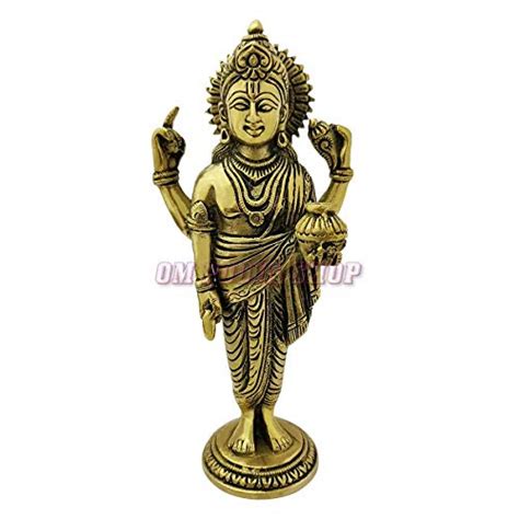 Buy Lord Dhanvantari Brass Idol | Hindu God Lord of Ayurveda Sculpture ...