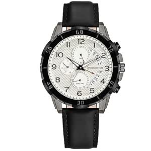 Buy SWADESI STUFF Crescent Black Dual Time Chronograph Day & Date Dial ...