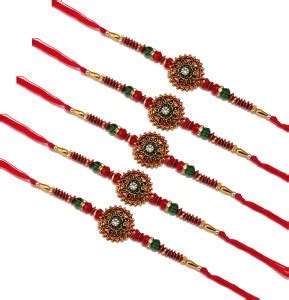 Kashish Trends Designer RR2026 Assorted Chawal Roli Pack, Rakhi Set ...