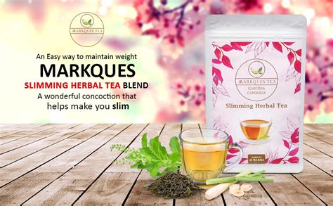 MarkQues Slimming Herbal Tea With Garcinia Cambogia Rooibos Tulsi Senna ...