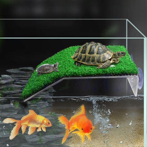 VAYINATO® Acrylic (CP-200) Turtle Basking Platform Simulation Grass ...