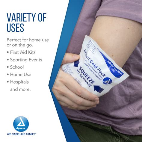 Dynarex Disposable Ice Packs for Injuries - Instant Cold Packs for ...