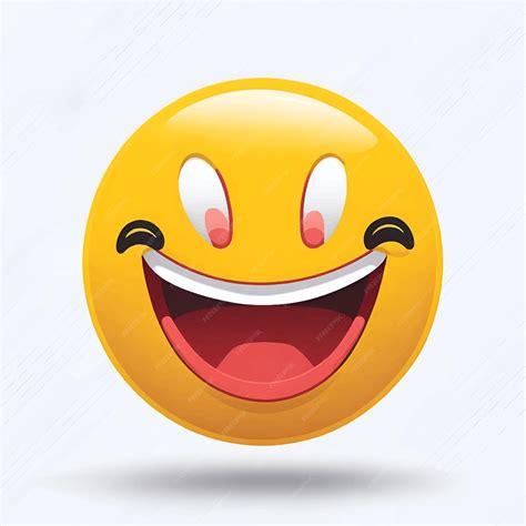 Premium Vector | Smiling face emoji or emoticon icon with happy eyes vector illustration