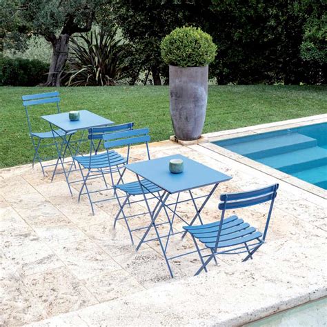 Folding Outdoor Table in Galvanized Steel Made in Italy