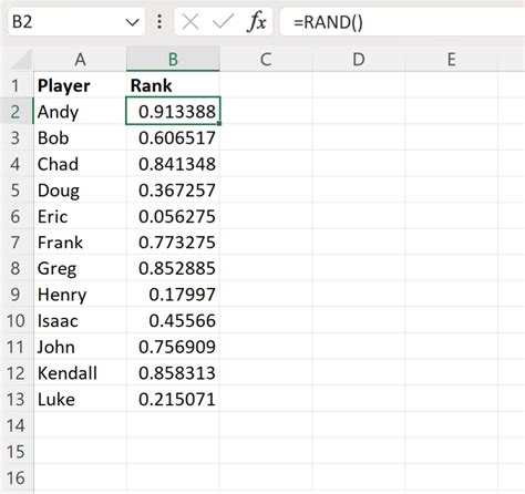Image result for How to Generate Random Generation in Excel