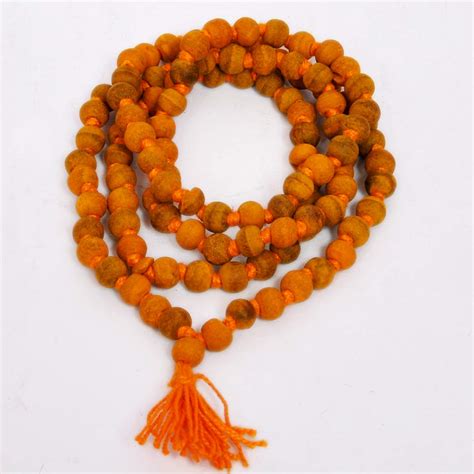 Jai Maa Ganga Rudraksh Natural Haldi Mala 108+1 Beads, Rosary Turmeric ...