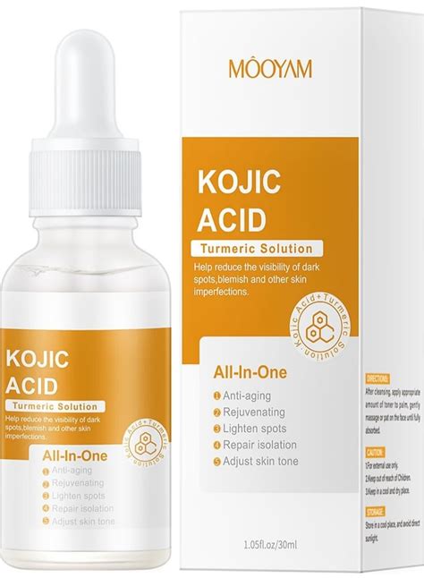 Kojic Acid Turmeric Serum, Hydrating Brightening Serum Dark Spots, Anti ...