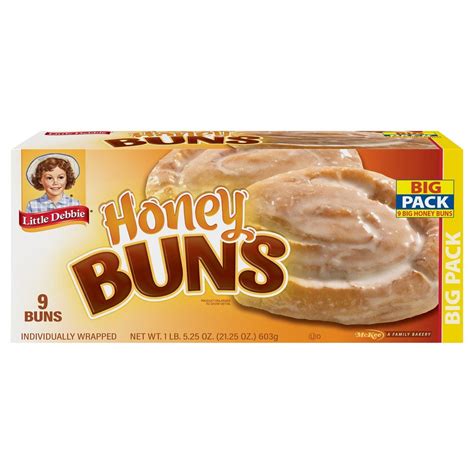 Little Debbie Honey Buns Breakfast Pastries - Big Pack - 9 ct Packaging ...