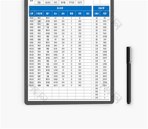 地摊收支记账利润分析Excel模板_千库网(excelID：136182)