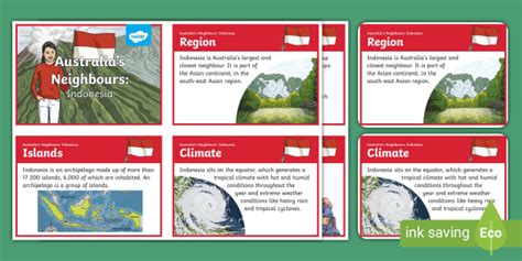 Australia’s Neighbours Indonesia Fact Cards (teacher made)