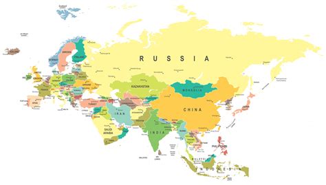 How Is The Border Between Europe And Asia Defined? | Asia map, Europe map, Illustrated map