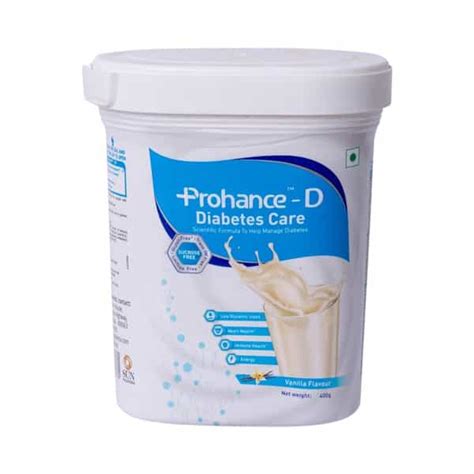 Buy PROHANCE D DIABETES CARE VANILLA FLAVOUR SUGAR FREE JAR OF 400GM ...