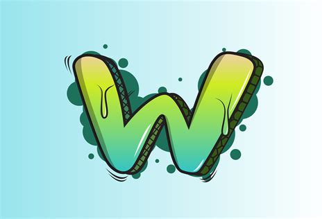 Graffiti Letter W Premium Vector Art Graphic by K for Kreative · Creative Fabrica