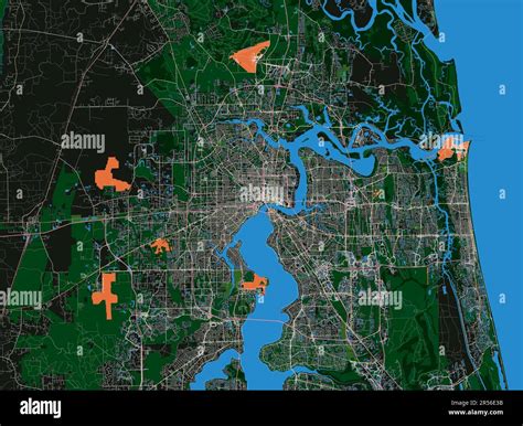 vector city map of Jacksonville, Florida USA Stock Vector Image & Art ...