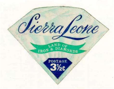 Sierra Leone 3 1/2 C Odd Shaped Diamond Die Cut Self Adhesive Stamp ...