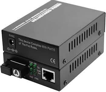Hanutech Fast Ethernet to Fiber Media Converter 10/100/1000Mbps RJ45 ...