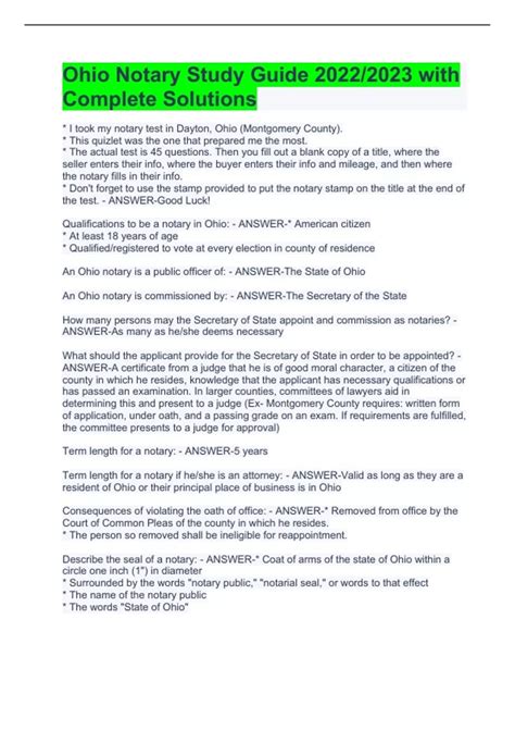 Image result for Notary Study Guide