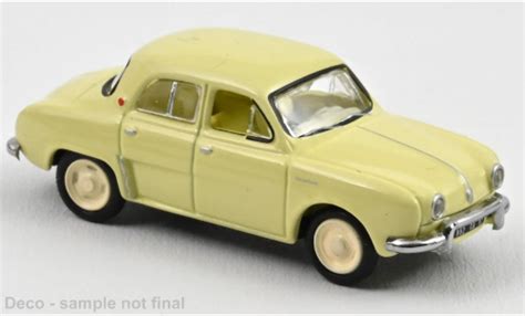 Diecast model cars Renault Dauphine 1/87 Norev yellow clair 1956 - Alldiecast.co.uk