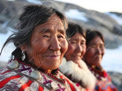 Premium Photo | Smiling native inuit indigenous people of greenland ...