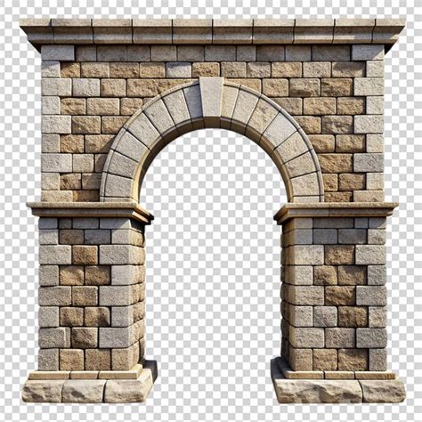 Stone arch gate isolated on transparent background | Premium AI ...