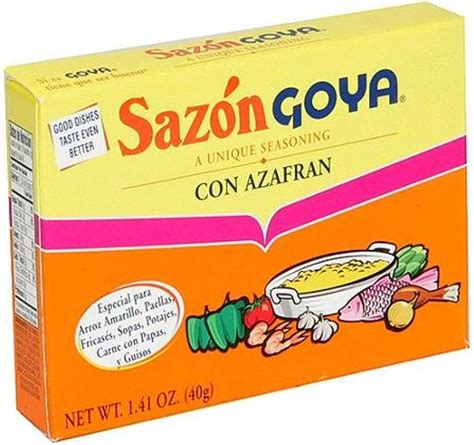 Amazon.com : Goya Sazón, Seasoning With Azafran, 1.41 Oz : Mexican ...