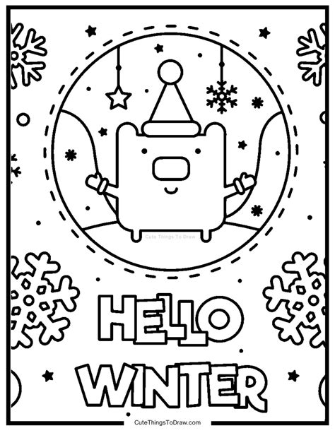 23 Cute Winter Coloring Pages (Free PDF Printables) - Cute Things to Draw