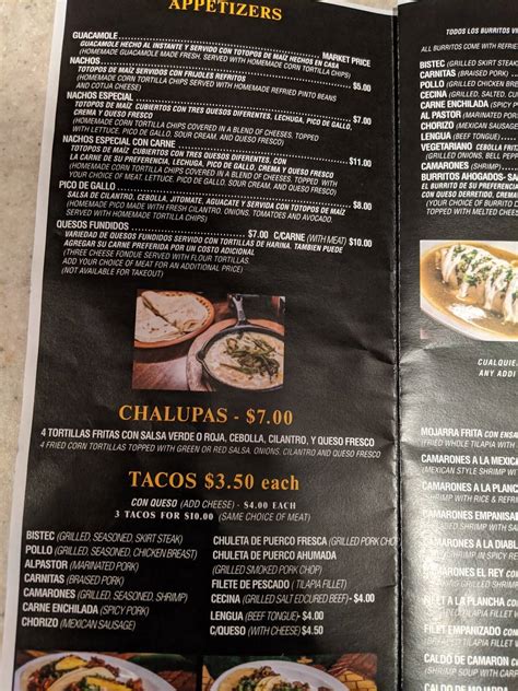 Menu at Parrilla La Nueva Fogata restaurant, Berlin