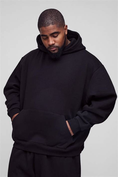 Plus 330GSM Oversized Boxy Basic Hoodie | boohoo USA