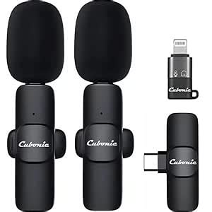 cubonic Lavalier Wireless K9 Dual Microphone Compatible for i Phone ...