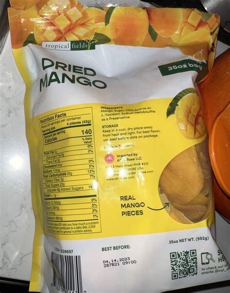 Costco Dried Mango Ingredients at Mary Reilly blog