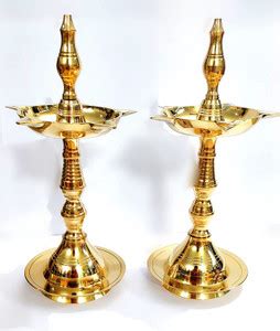 BUY N RELAX rass Oil Lamp Kerala Fancy Samayi Diya (Height 8 Inch) SET ...