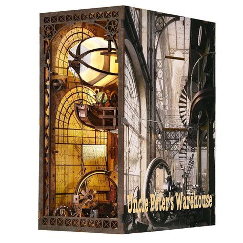 Wooden Book Stand, Hand-assembled Building Block Model, Bookshelf Deco ...