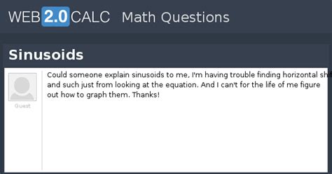 View question - Sinusoids
