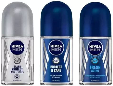 Buy NIVEA Deodorant Roll-On Combo, Silver Protect, Protect & Care ...