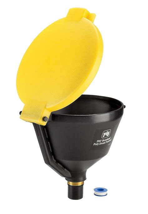 New Pig Burpless Poly Drum Funnel for Plastic & Steel Drums, Yellow ...