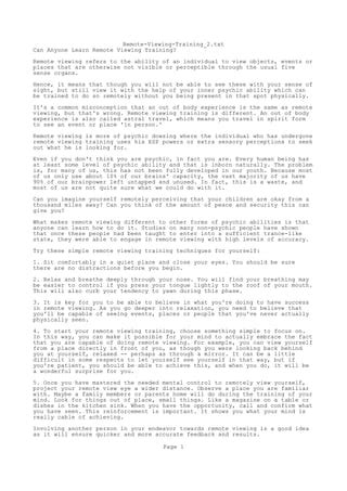 Remote Viewing Training Free 的图像结果