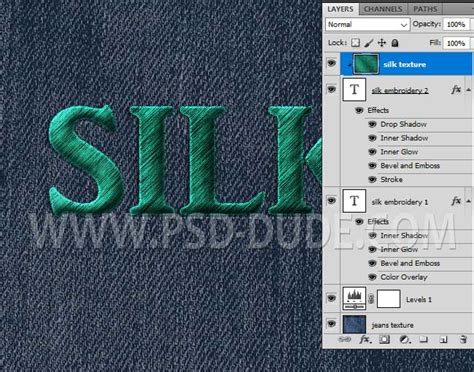 Sewing Effect On Photoshop Tutorial 的图像结果