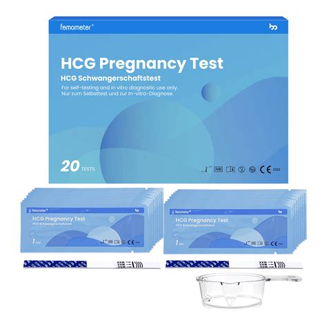 Hcg Test Strips | Early Pregnancy Test Strips 20 Counts | Femometer