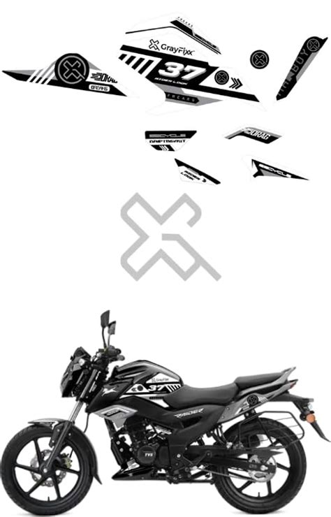 Grayfixx 37 Rider White Edition Half Body Sticker for Raider 125 ...