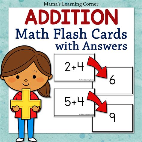 Math Addition Flash Cards - Mamas Learning Corner
