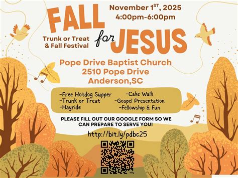Fall Festival Trunk or Treat, 2510 Pope Dr, Anderson, SC 29625-2226 ...